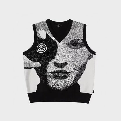 Stüssy Portrait Jacquard Sweater Vest