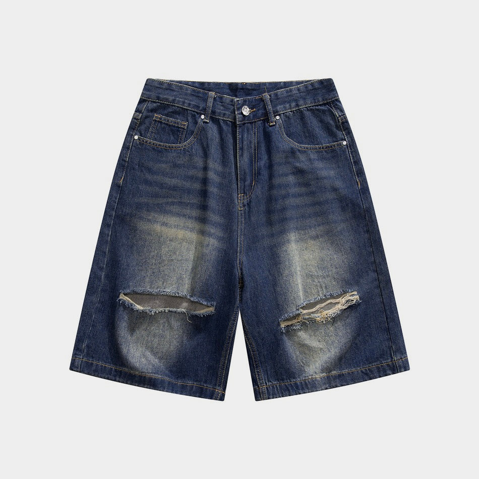 Unisex Ripped Denim Jorts