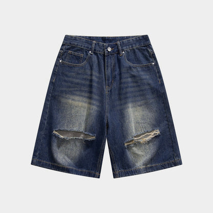 Unisex Ripped Denim Jorts