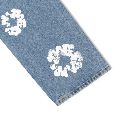 Denim Tears Cotton Wreath Jeans In Blue