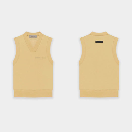 Fear Of God Essentials Sweater Vest In Yellow