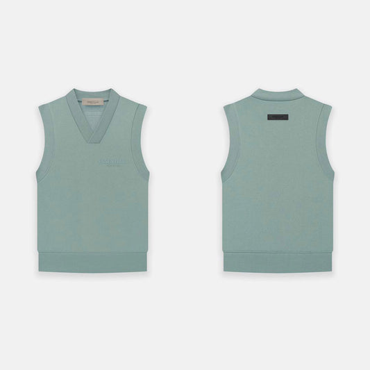 Fear Of God Essentials Sweater Vest In Green